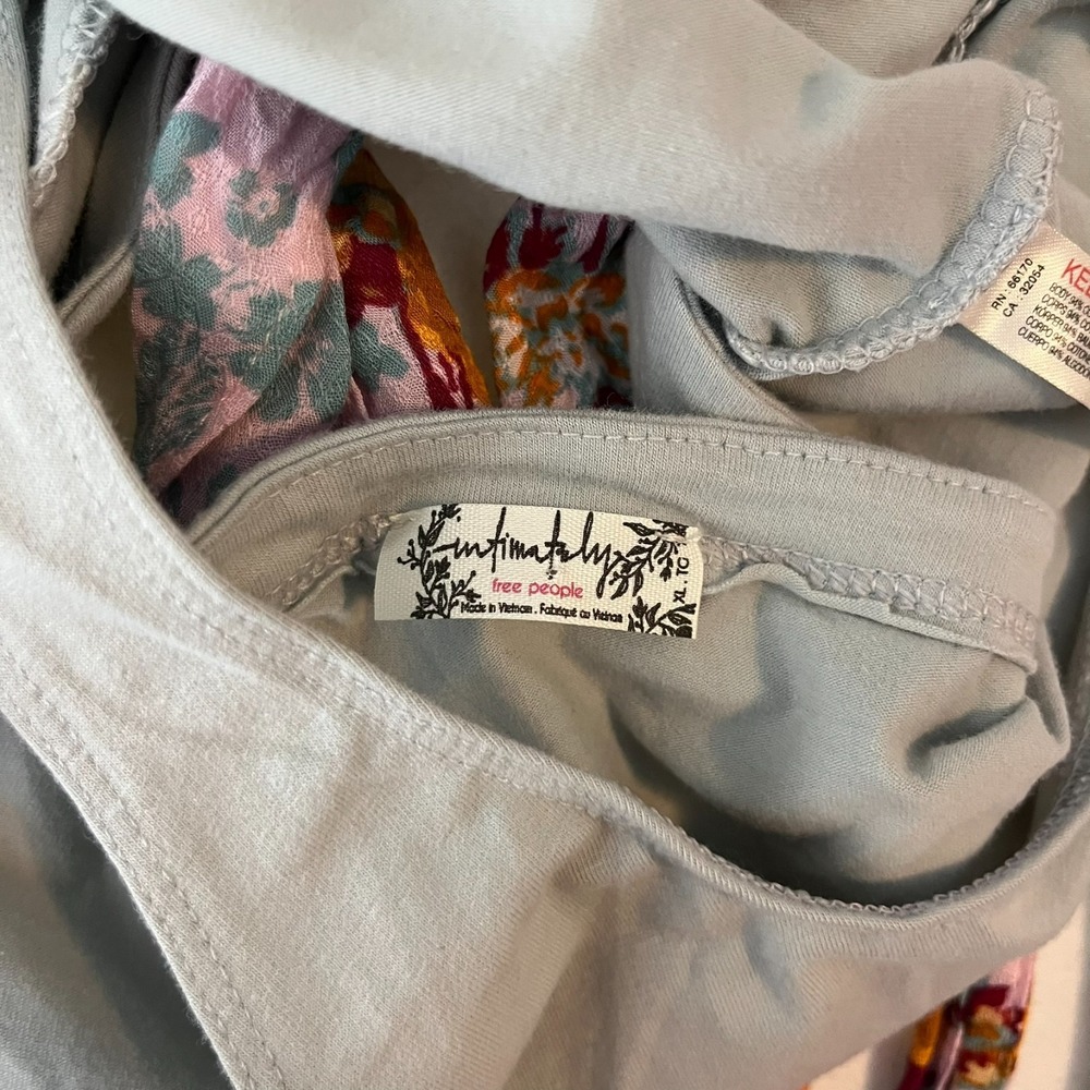Intimately Free People Mercury Straps In The Back Bodysuit Women's XL Gray New - Picture 10 of 10